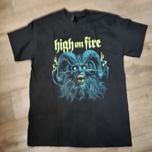 Black Graphic Tee with Neon Design